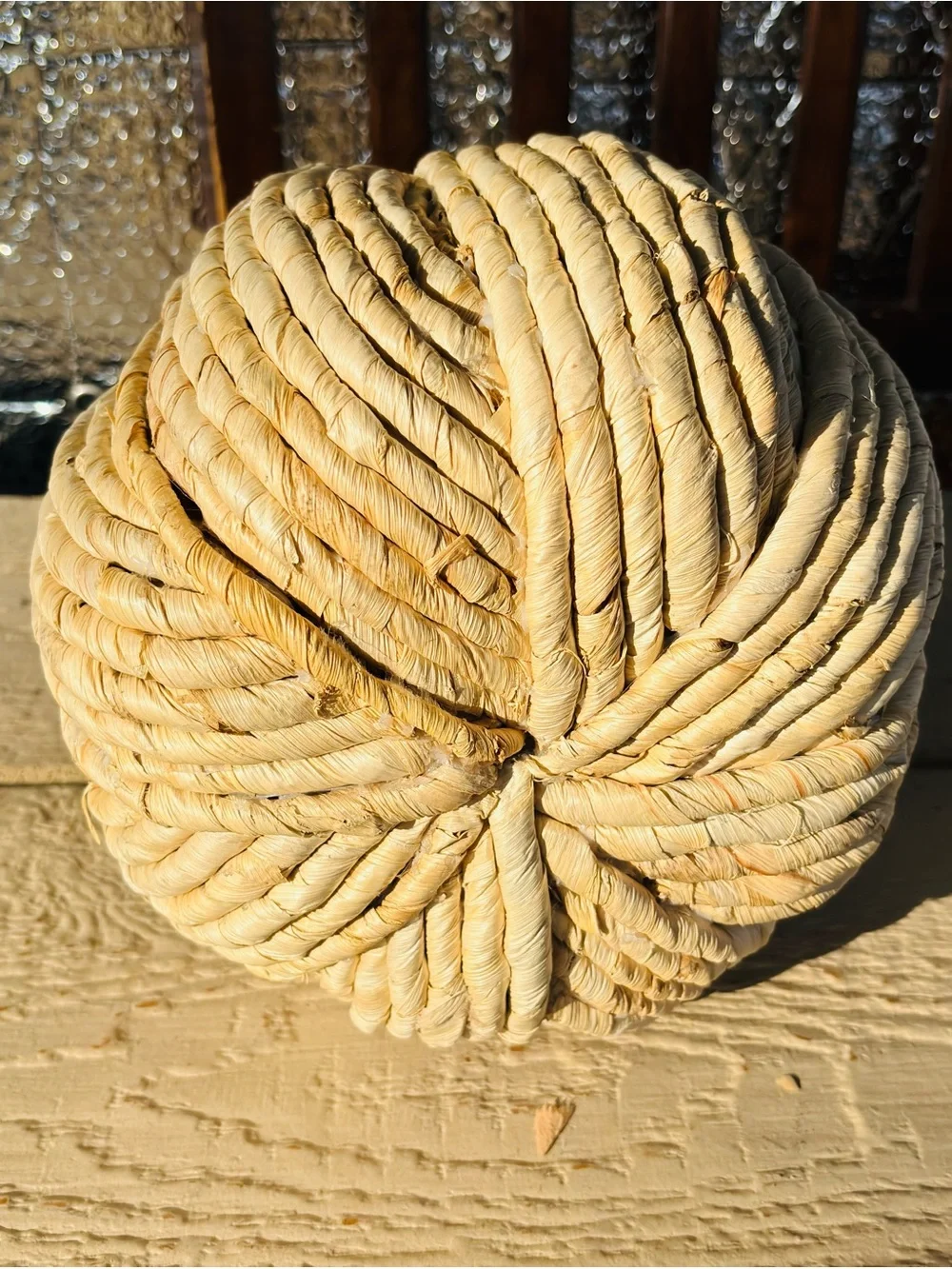 Hobby Lobby Braided Raffia Knot Accent - Cream